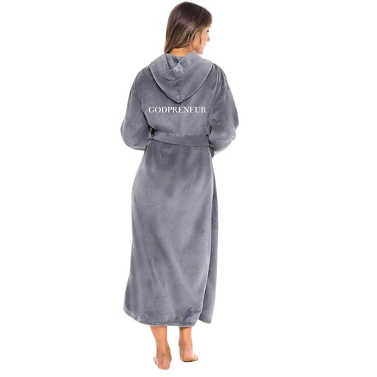 Luxury Hooded Embroidered Robe